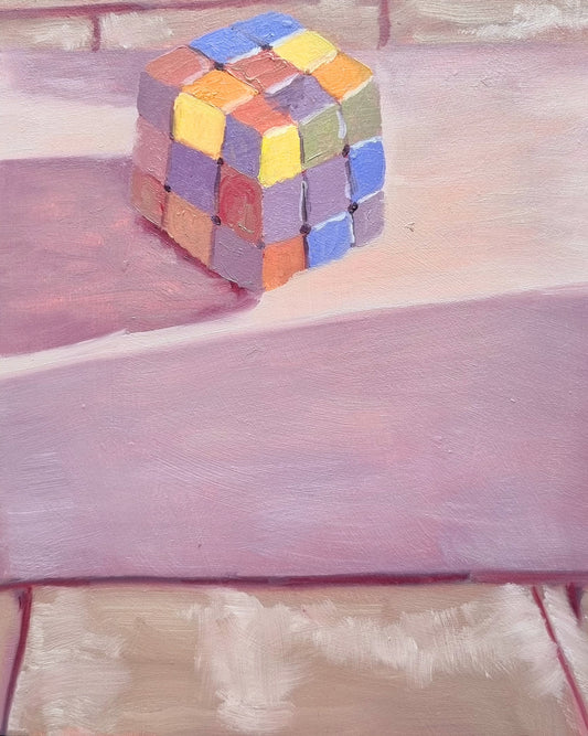 'Cube on Panel on Cardboard'